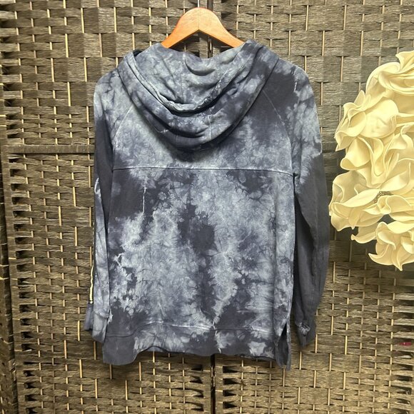 Johnny Was Calme Blue Tie Dye Hooded Zip Up Sweatshirt Size XS - Picture 9 of 9